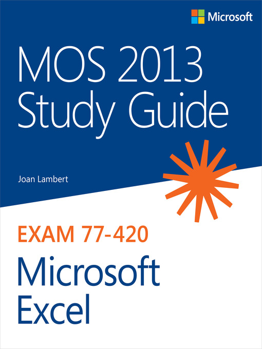 Title details for MOS 2013 Study Guide for Microsoft Excel by Joan Lambert - Available